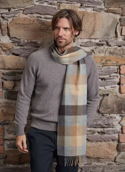 Long Lambswool Fringed Scarf